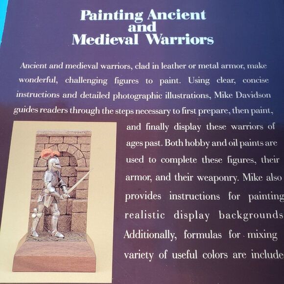 Painting Small Figures Ancient & Medieval Warriors  Mike Davidson PB Book - Picture 5 of 11